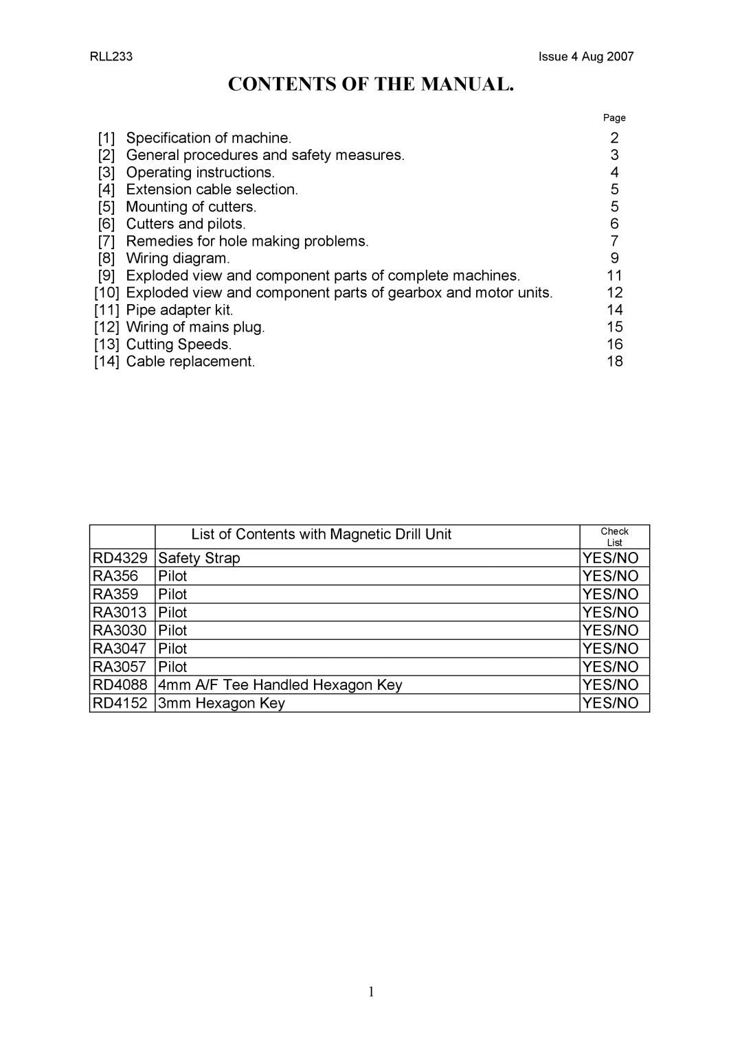 Cobra Electronics CM/200/3, CM/200/1 manual Contents of the Manual 