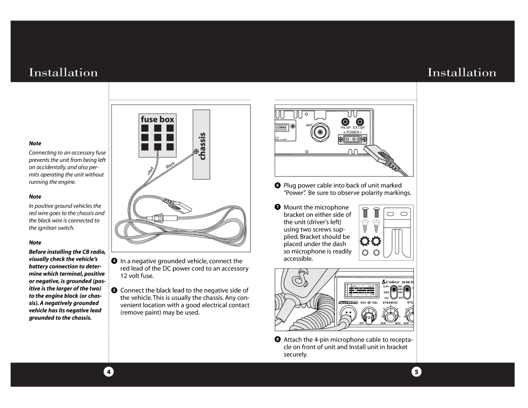 Cobra Electronics Cobra 29 NW ST specifications Ant 