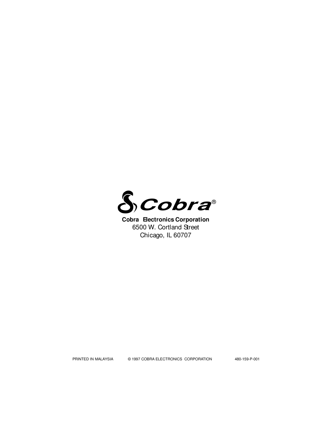 Cobra Electronics CP-2507 operating instructions Cobra 