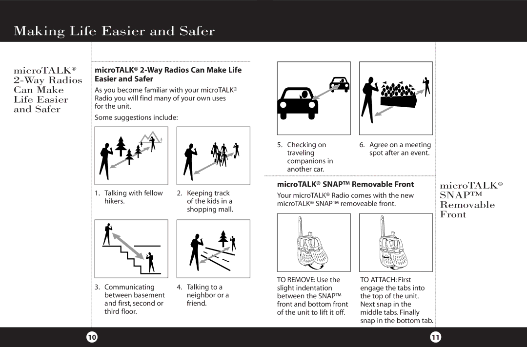 Cobra Electronics FRS 225 Making Life Easier and Safer, MicroTALK 2-Way Radios Can Make Life Easier and Safer 