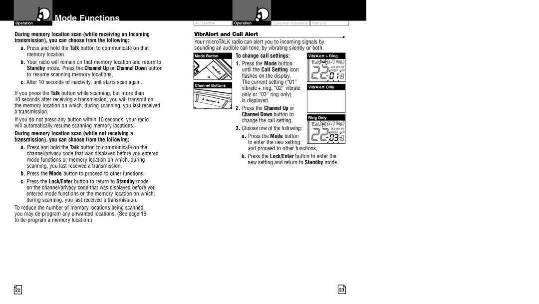 Cobra Electronics LI 6500WX owner manual VibrAlert and Call Alert, To change call settings 