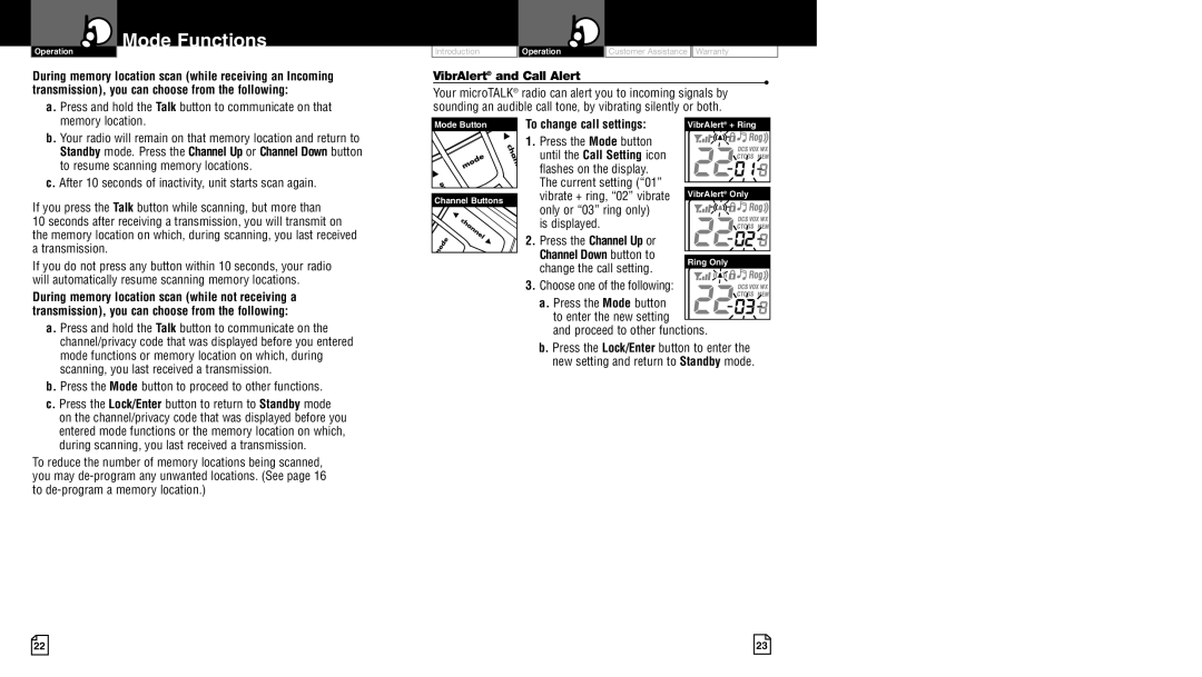 Cobra Electronics LI 7000WX owner manual VibrAlert and Call Alert, To change call settings 