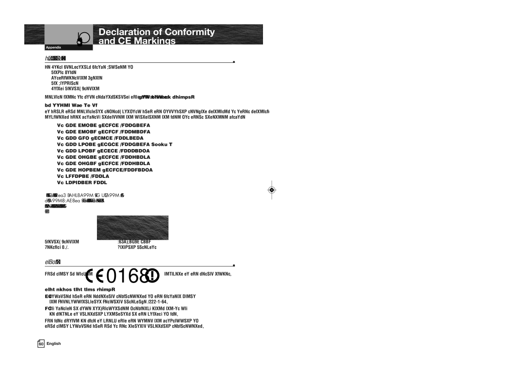 Cobra Electronics MRHH475FLTBTEU owner manual Declaration of Conformity CE Markings 