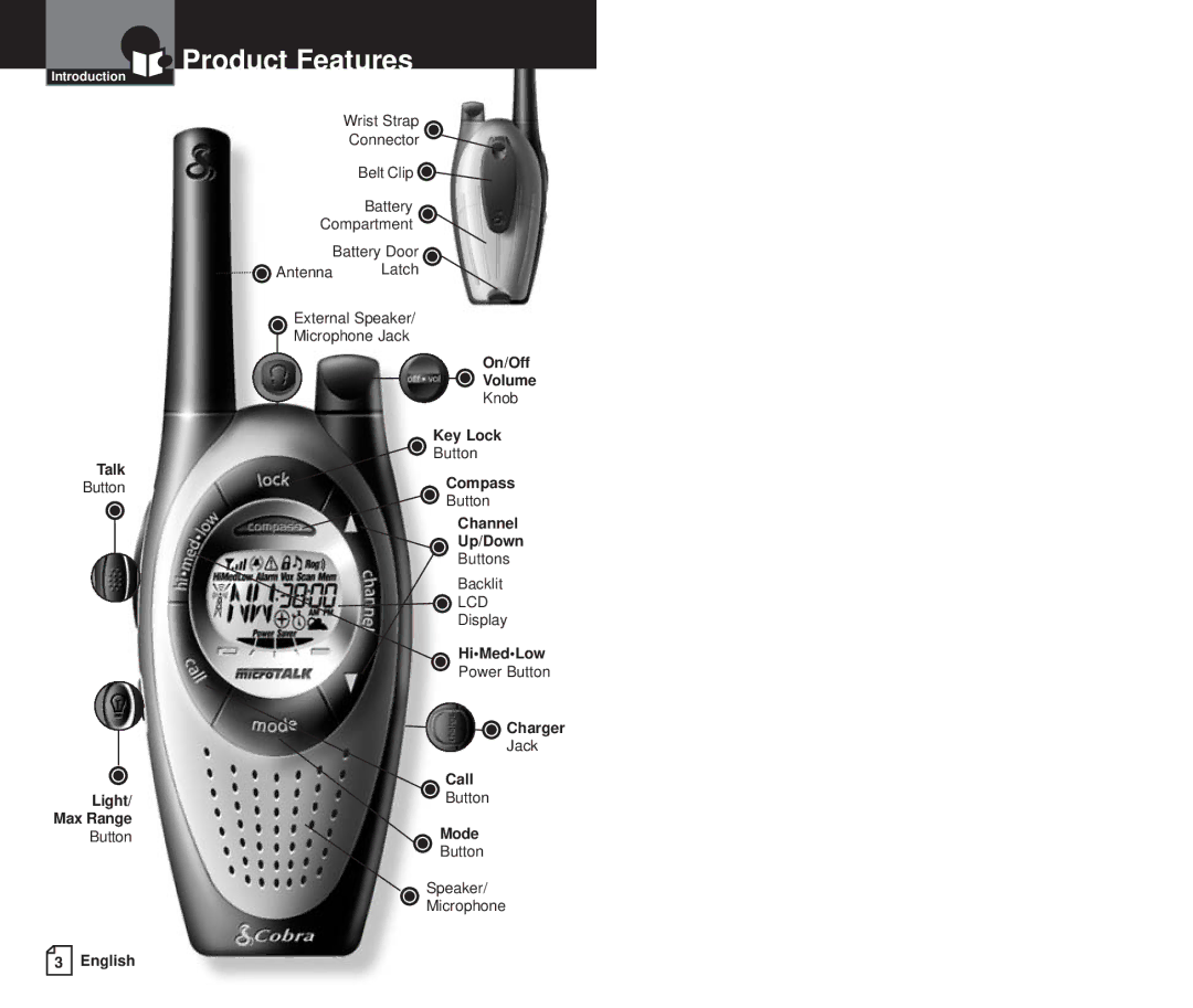 Cobra Electronics PR 4200-2 WX VP owner manual Product Features 