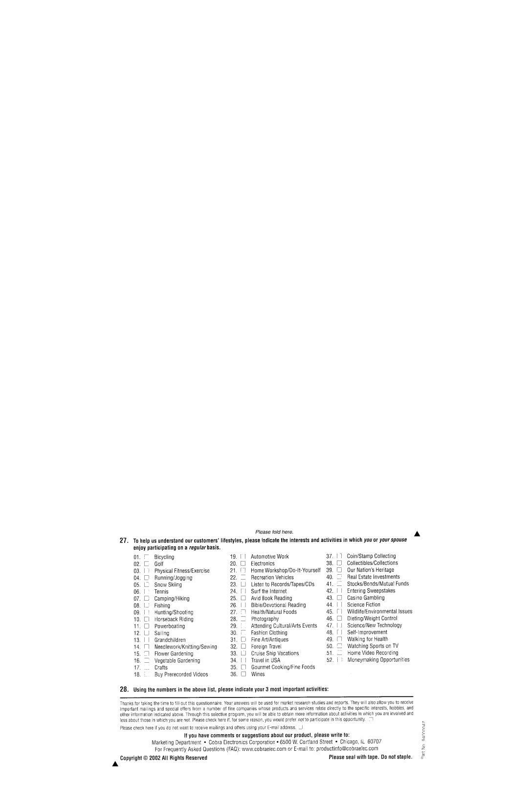 Cobra Electronics PR240, PR350WX owner manual 