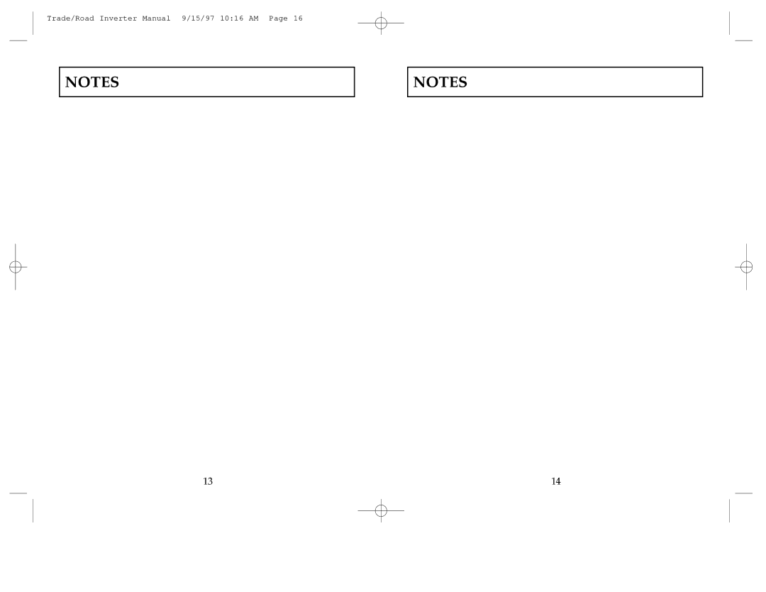 Cobra Electronics TRADESMAN, ROAD WARRIOR operating instructions Trade/Road Inverter Manual 9/15/97 1016 AM 