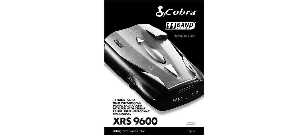 Cobra Electronics XRS 9600 operating instructions Xrs 