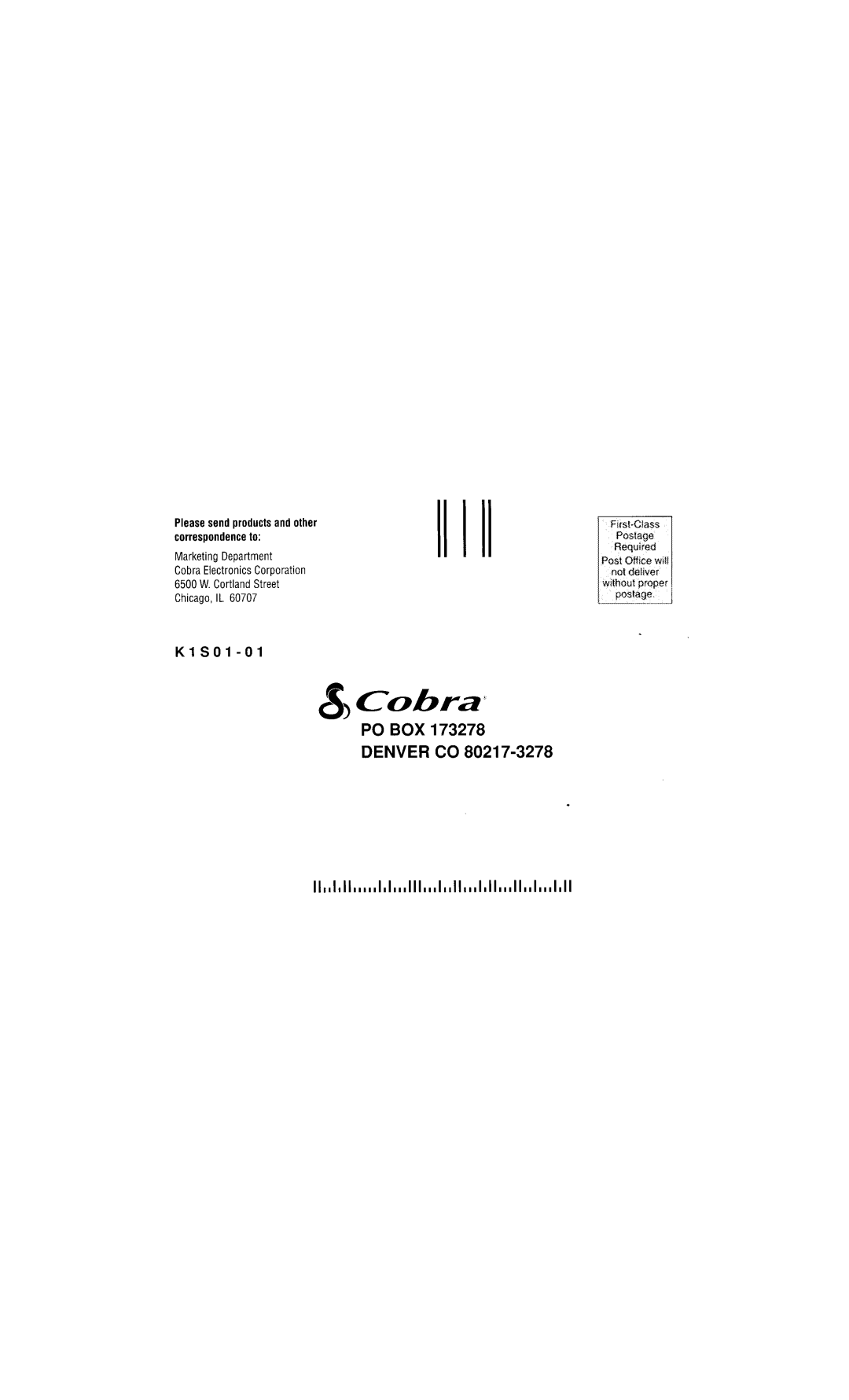 Cobra Electronics XRS 9600 operating instructions 