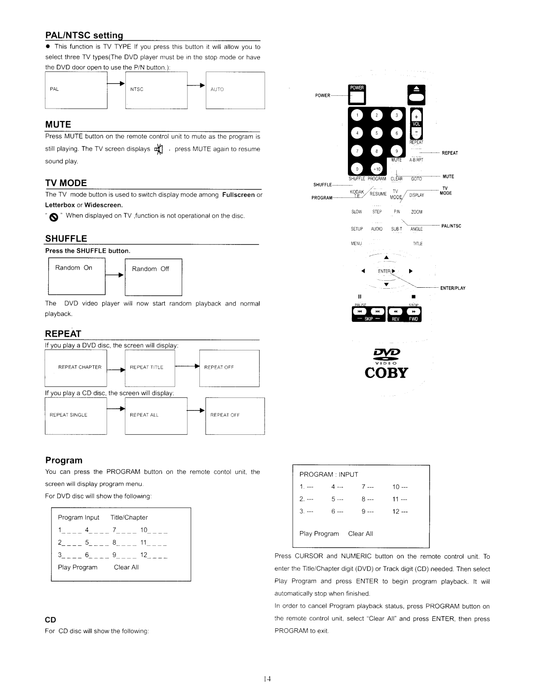 COBY electronic 202 manual 