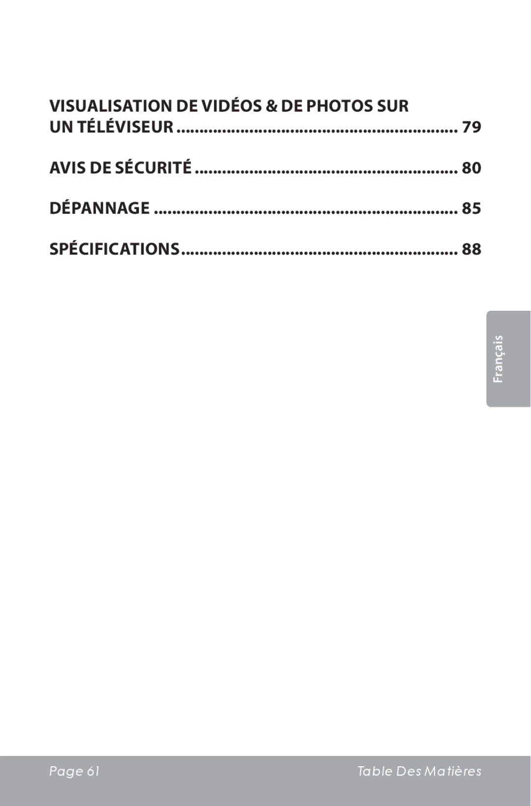 COBY electronic CAM3000 instruction manual Visualisation de Vidéos & de Photos sur 