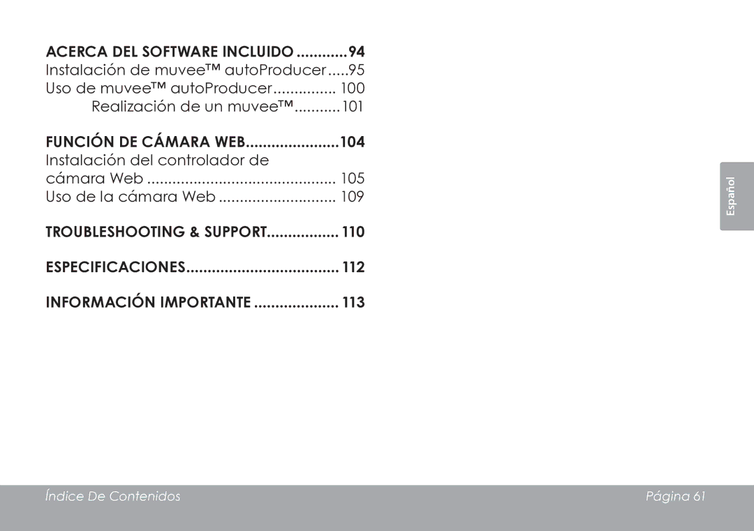 COBY electronic CAM3005 instruction manual Función DE Cámara WEB 