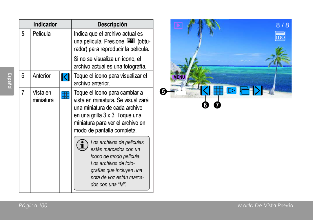 COBY electronic CAM4505 instruction manual Los archivos de películas 