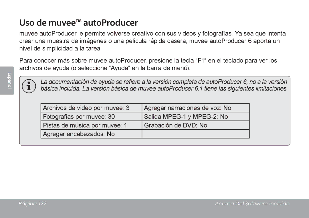 COBY electronic CAM4505 instruction manual Uso de muvee autoProducer 