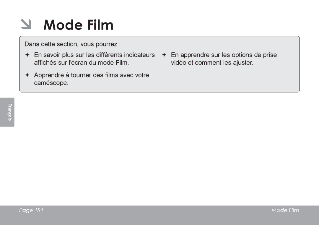 COBY electronic CAM4505 instruction manual ÂÂ Mode Film 