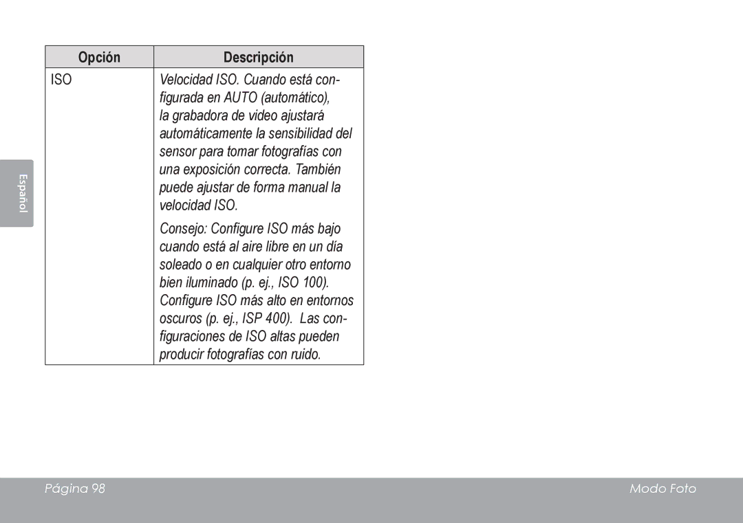 COBY electronic CAM4505 instruction manual Figurada en Auto automático 