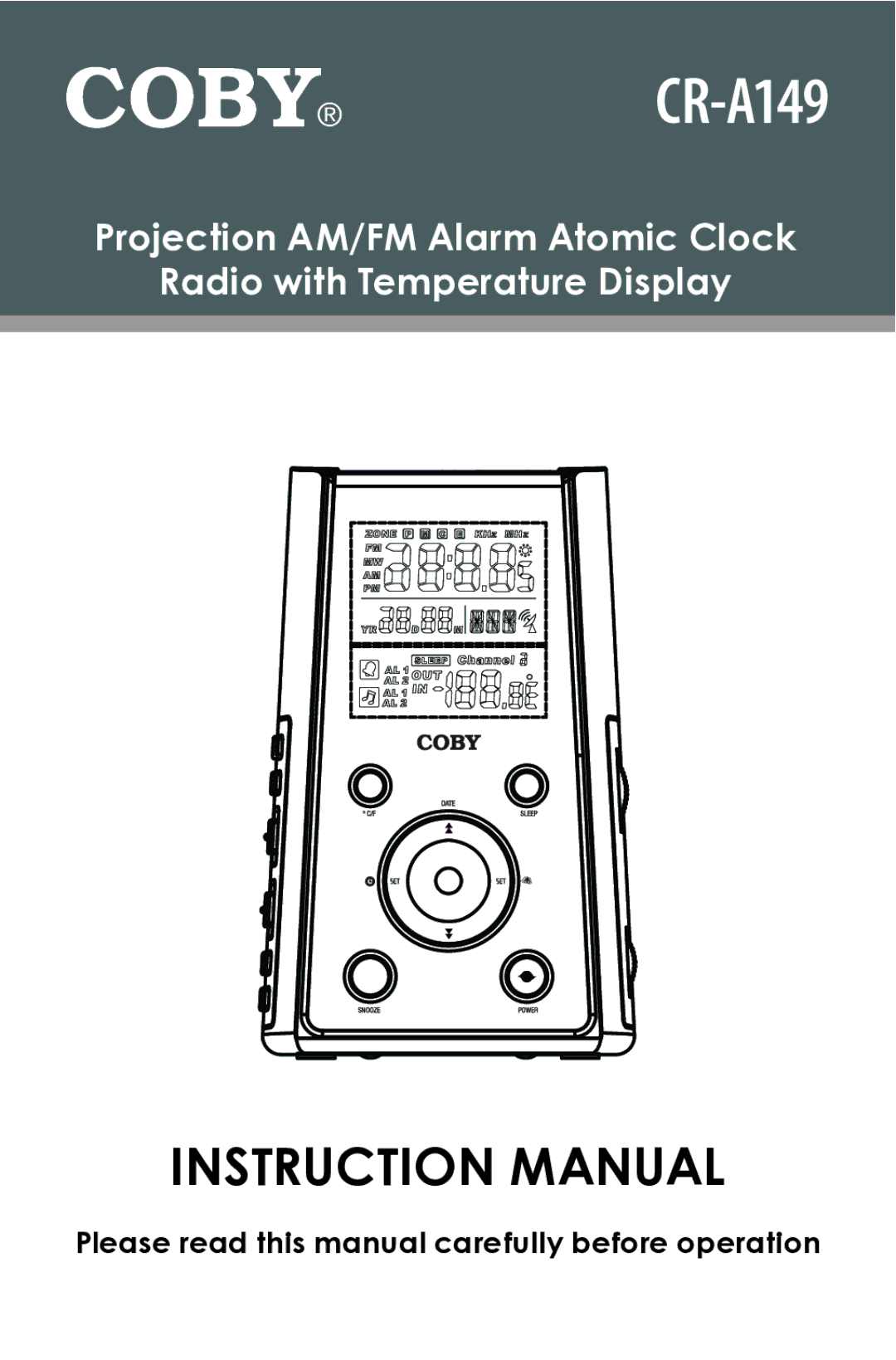 COBY electronic CR-A149 instruction manual 