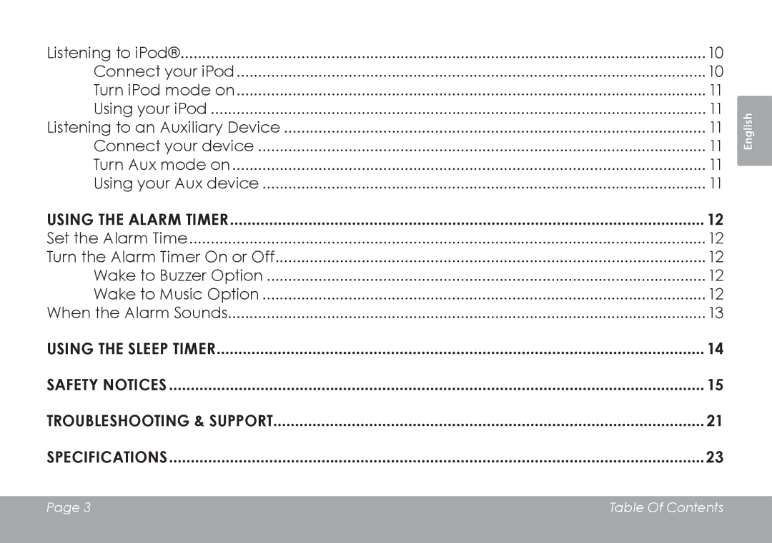 COBY electronic CSMP120 instruction manual Using the Alarm Timer 