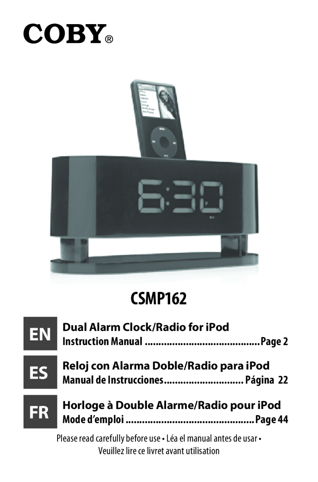 COBY electronic CSMP162 instruction manual 