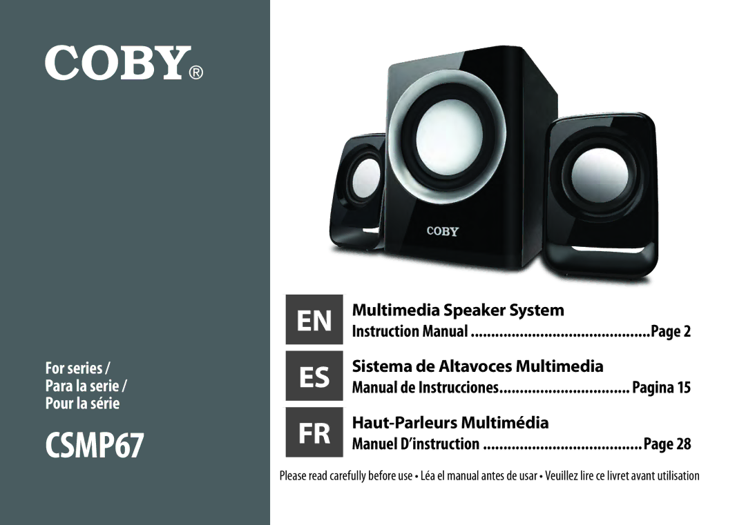 COBY electronic CSMP67 instruction manual 