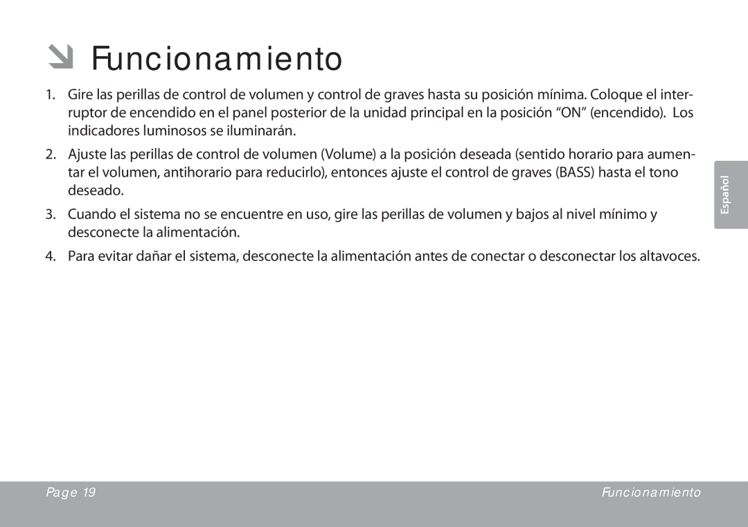 COBY electronic CSMP67 instruction manual ÂÂFuncionamiento 