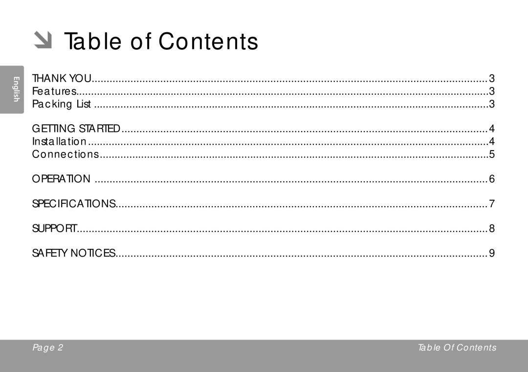 COBY electronic CSMP67 instruction manual ÂÂTable of Contents 