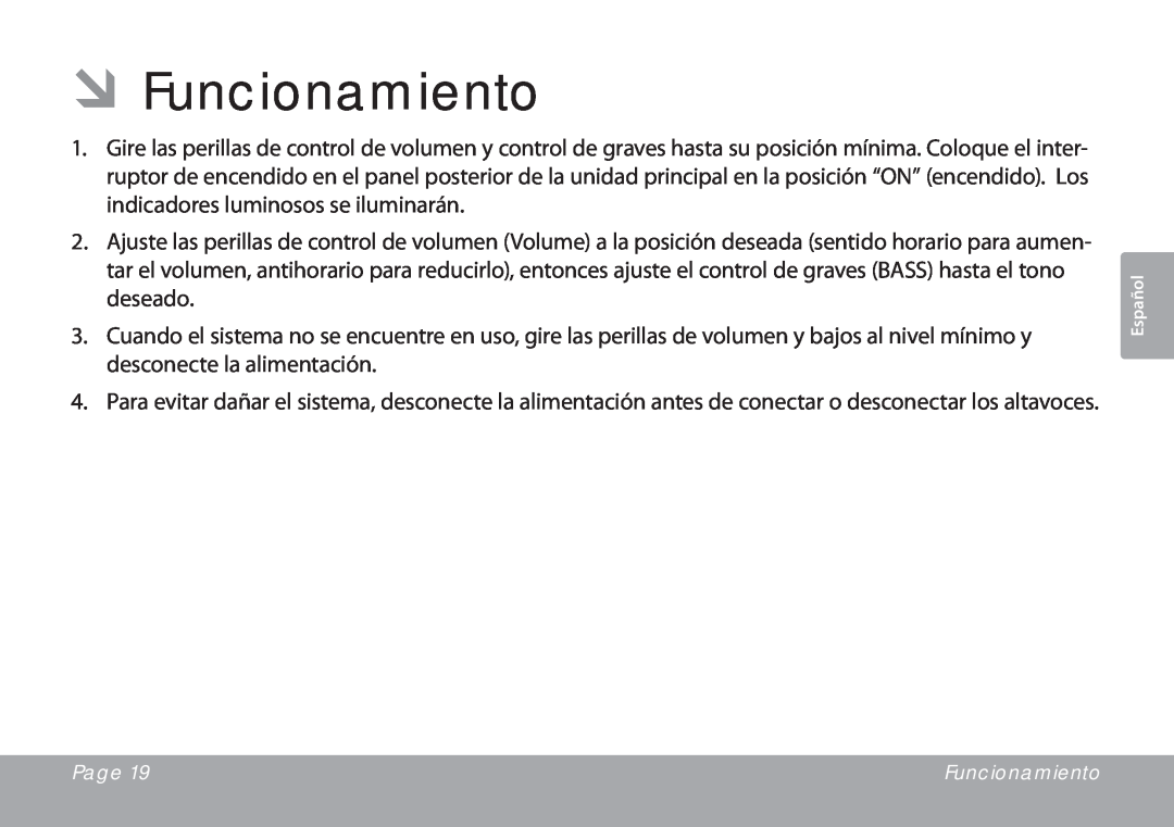 COBY electronic CSMP67 instruction manual ÂÂFuncionamiento, Page 