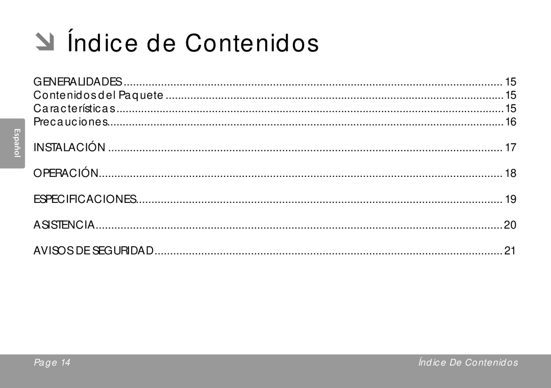 COBY electronic CSMP77 instruction manual ÂÂÍndice de Contenidos 