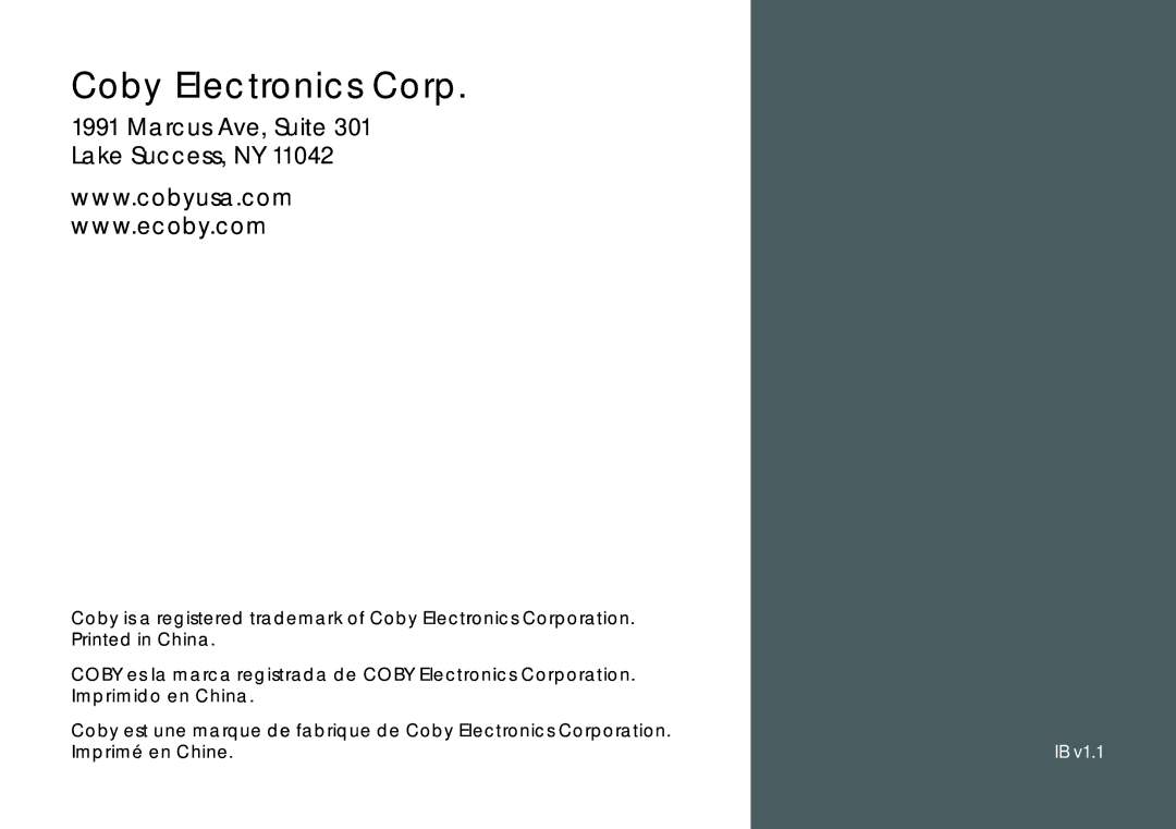 COBY electronic CSMP77 instruction manual Coby Electronics Corp 