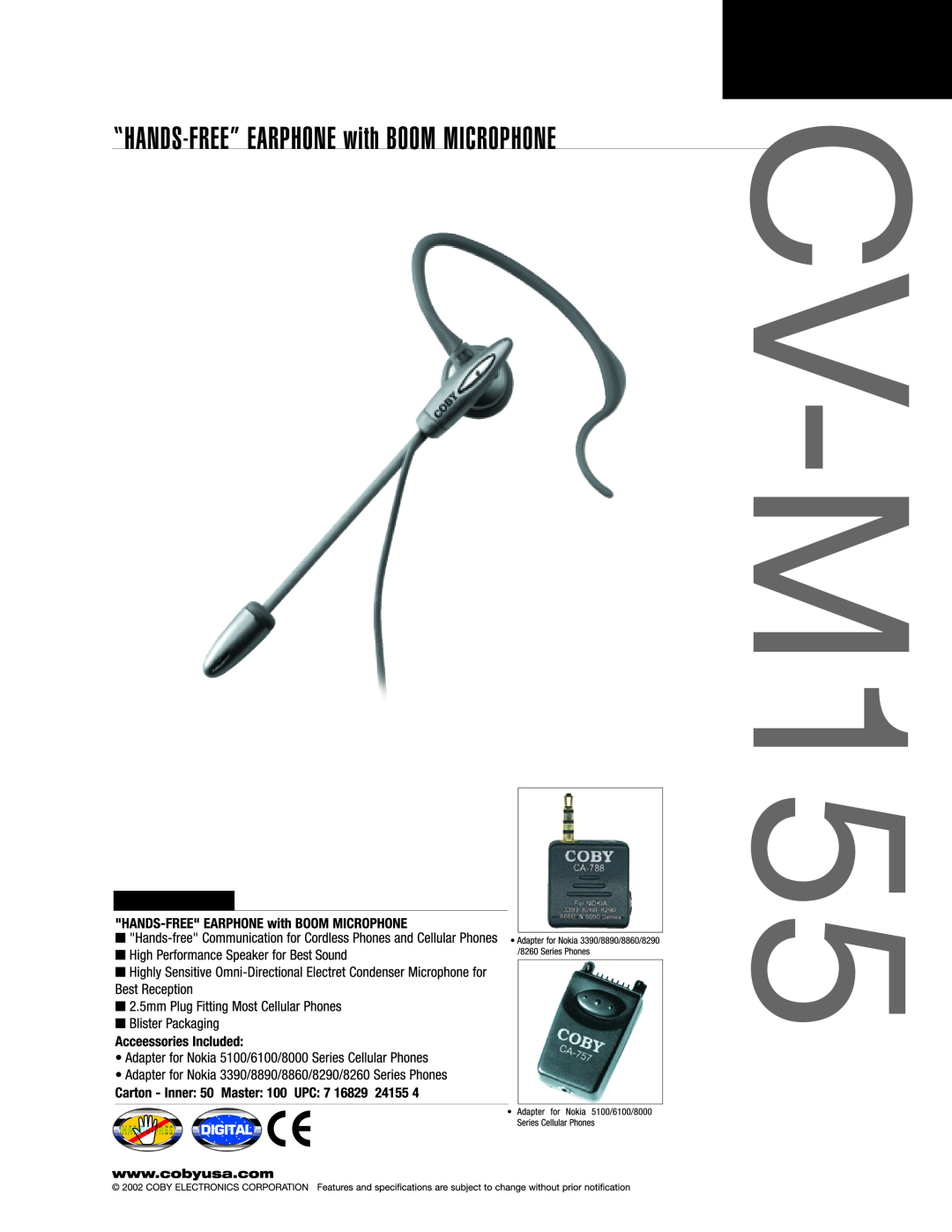 COBY electronic CV M155 manual 