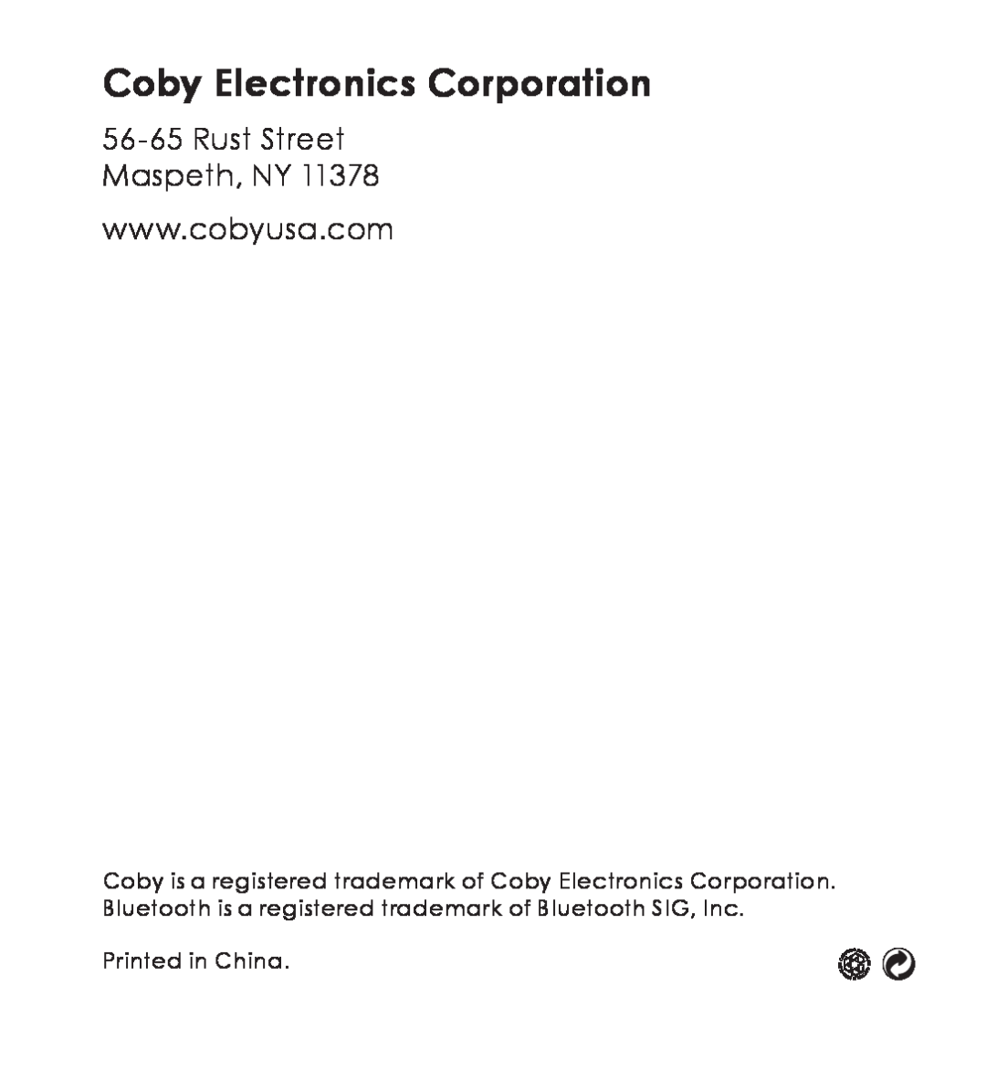 COBY electronic CV-M225 instruction manual Coby Electronics Corporation 