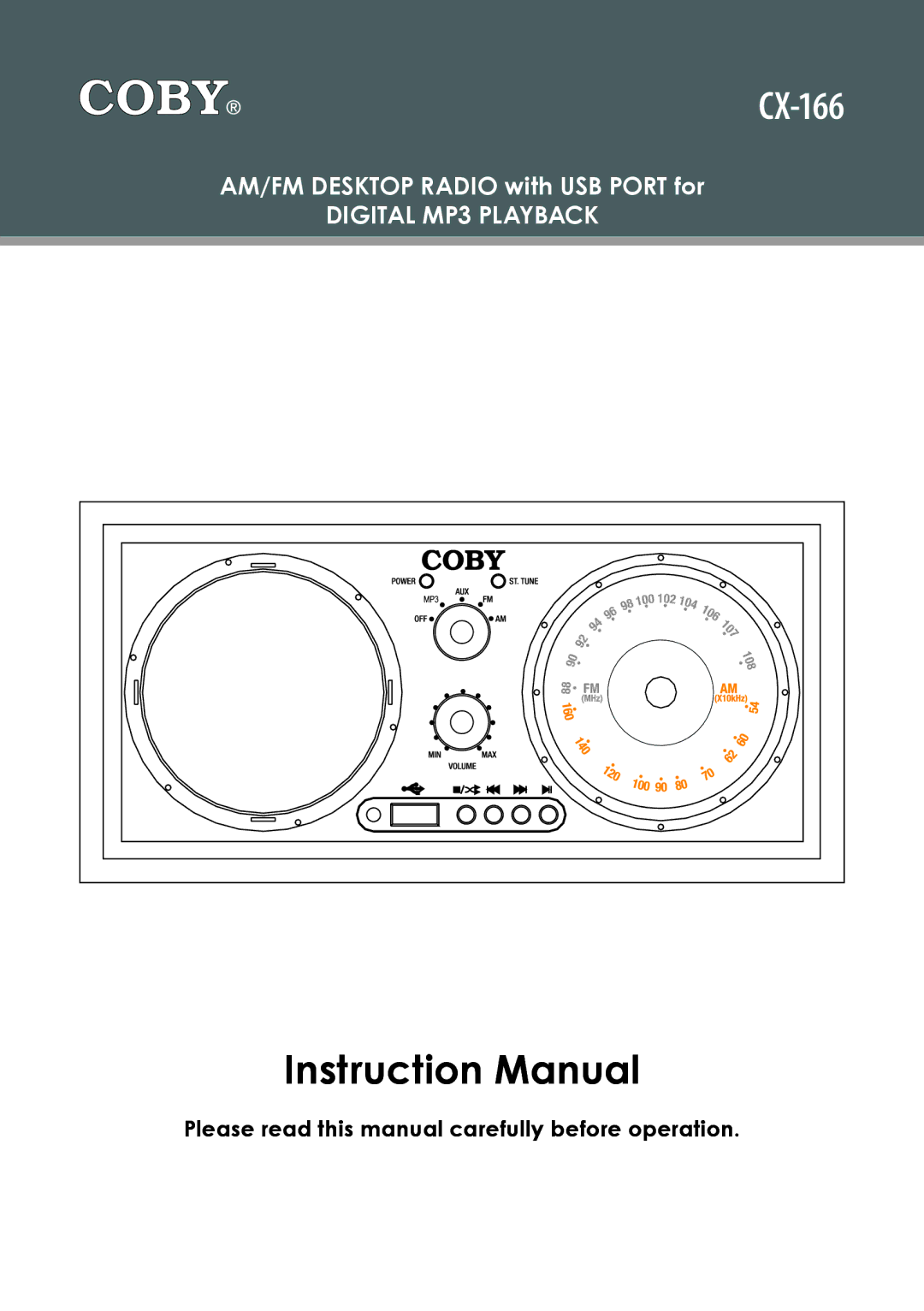 COBY electronic CX-166 instruction manual 