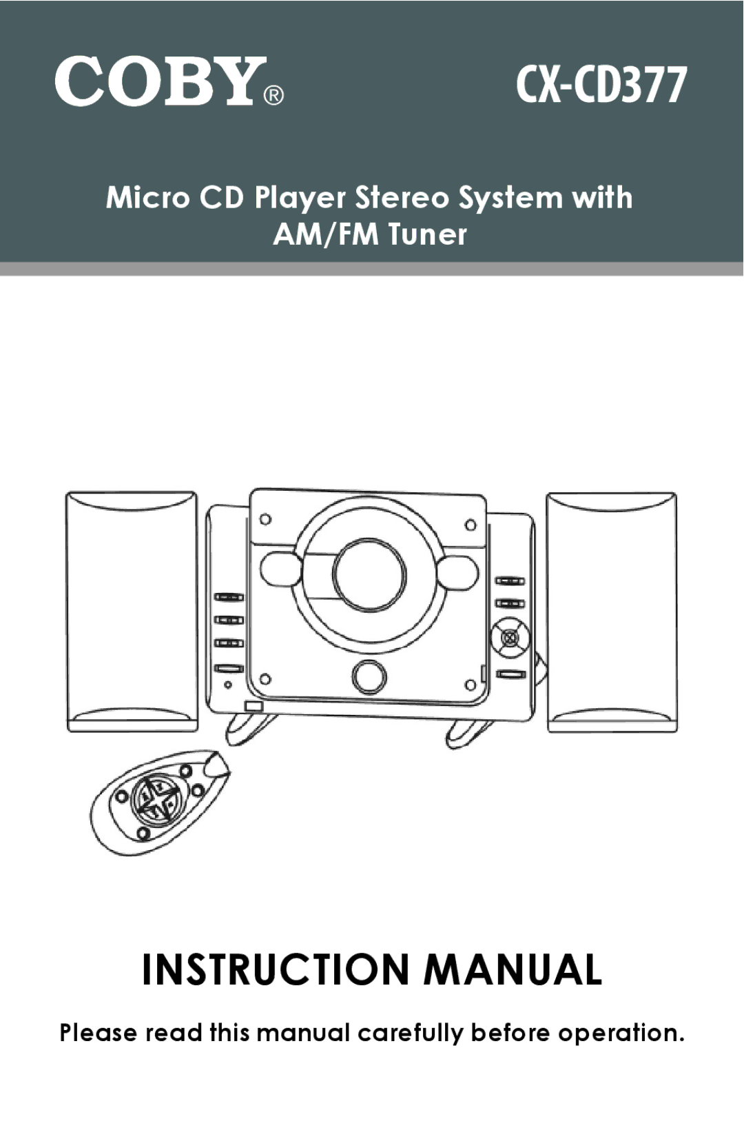 COBY electronic CX-CD377 instruction manual 