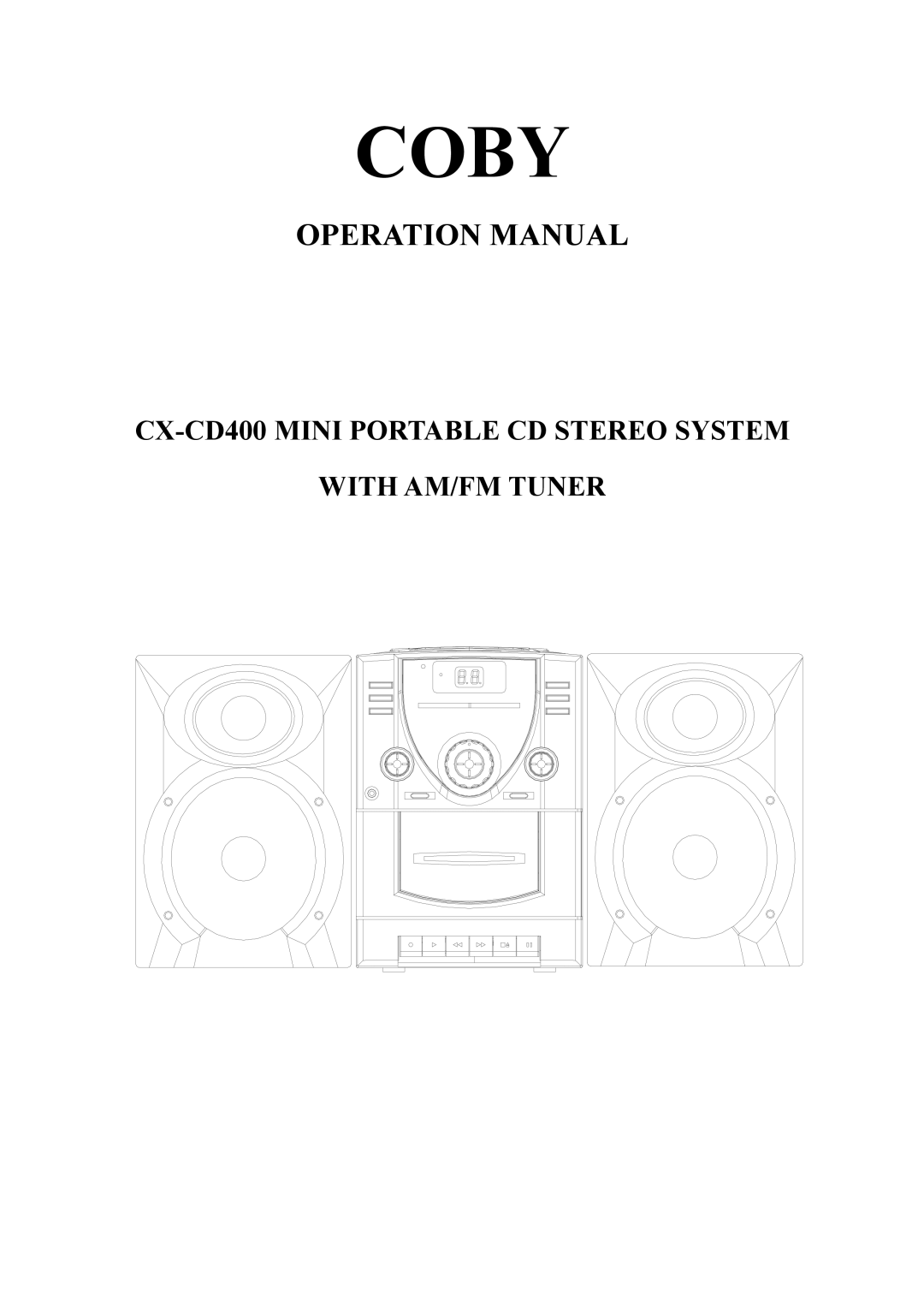 COBY electronic CX-CD400 operation manual Coby 