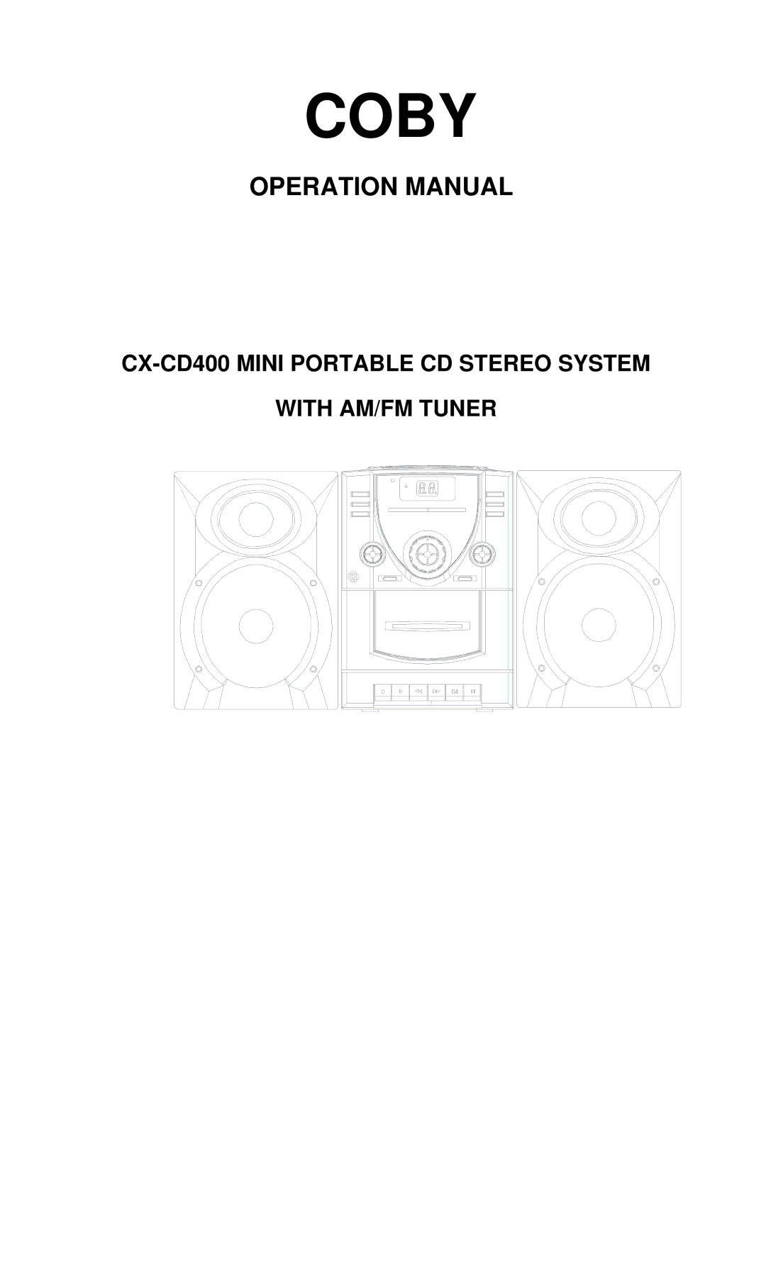 COBY electronic CX-CD400 operation manual Coby 