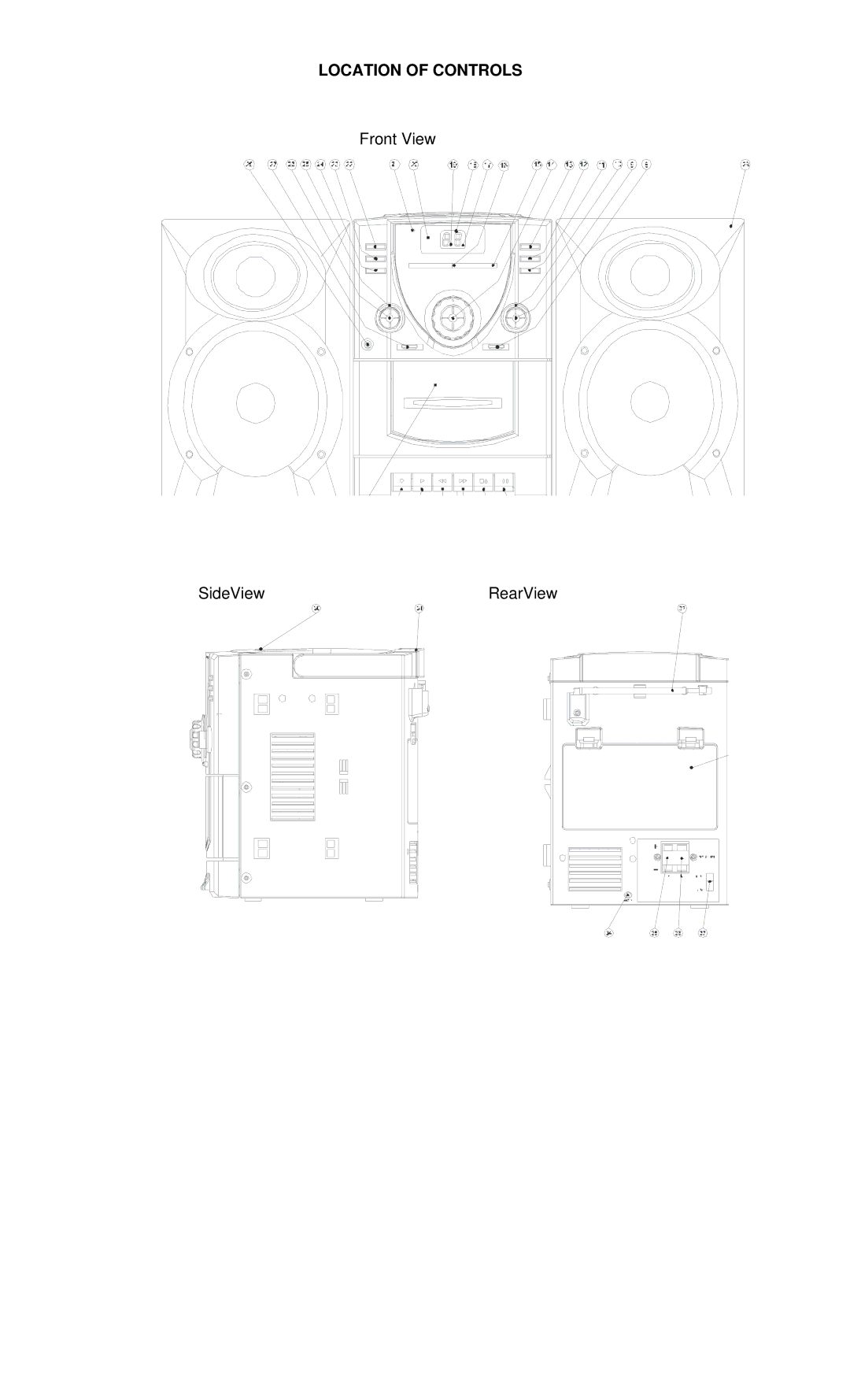 COBY electronic CX-CD400 operation manual Location of Controls 