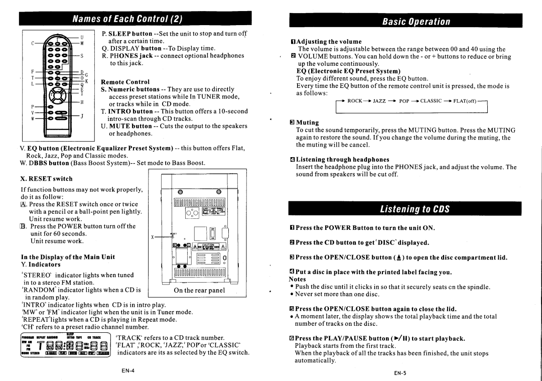 COBY electronic CX-CD410 manual 