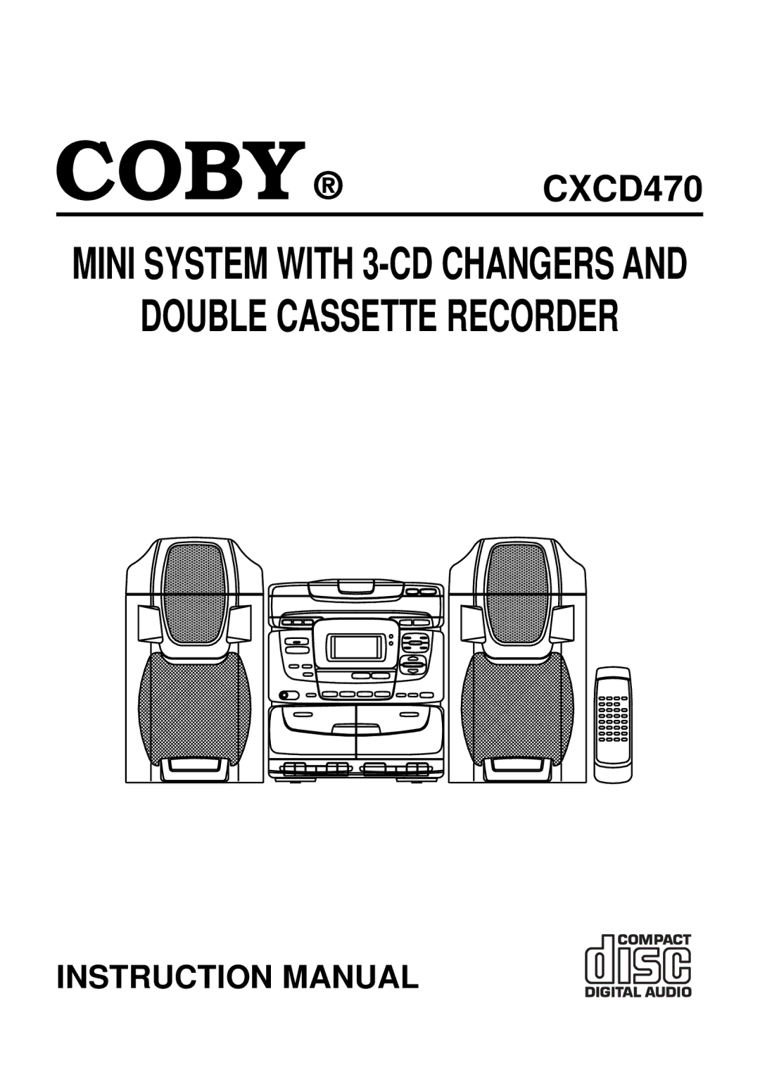 COBY electronic CXCD470 instruction manual Double Cassette Recorder 