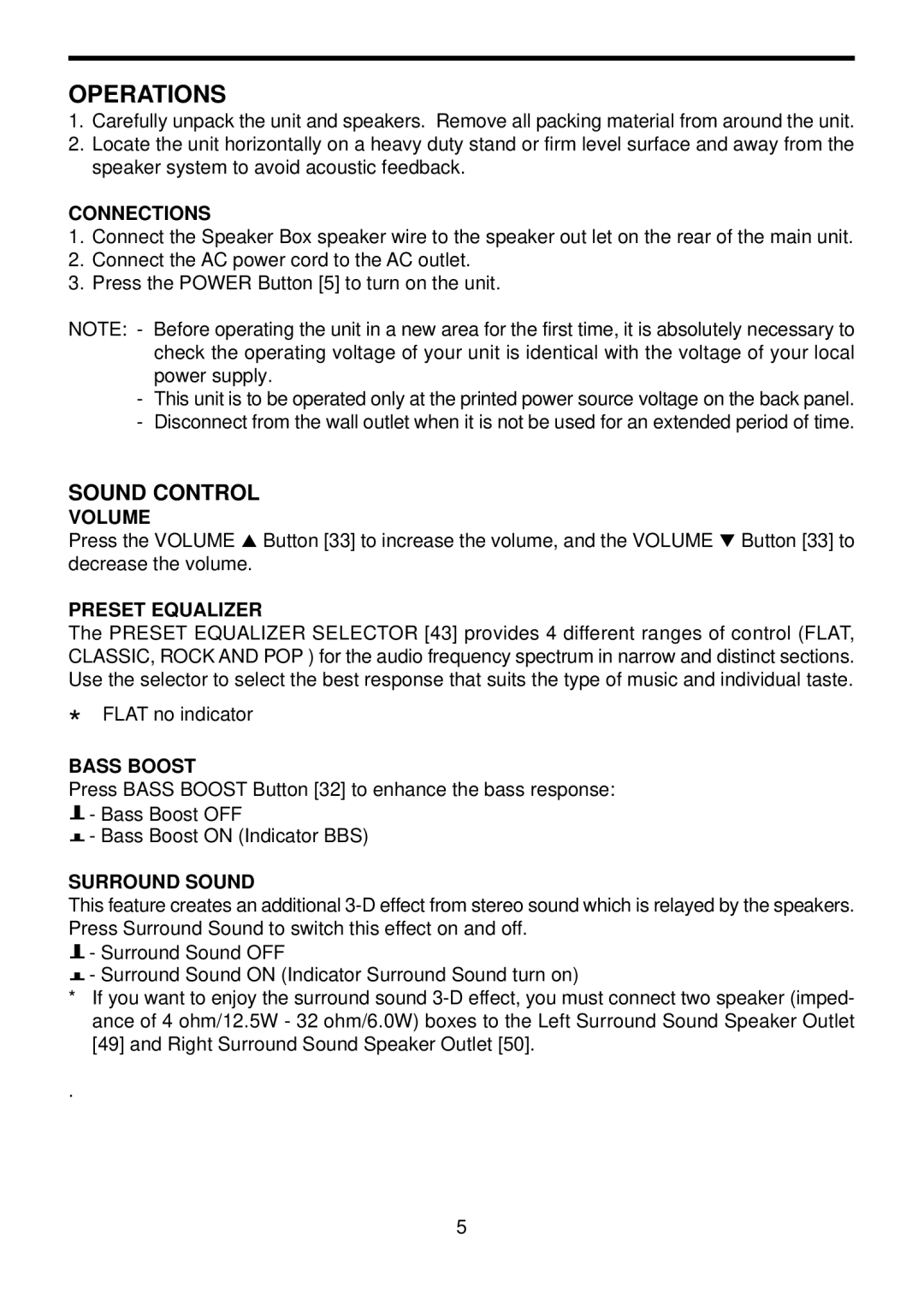 COBY electronic CXCD470 instruction manual Operations 