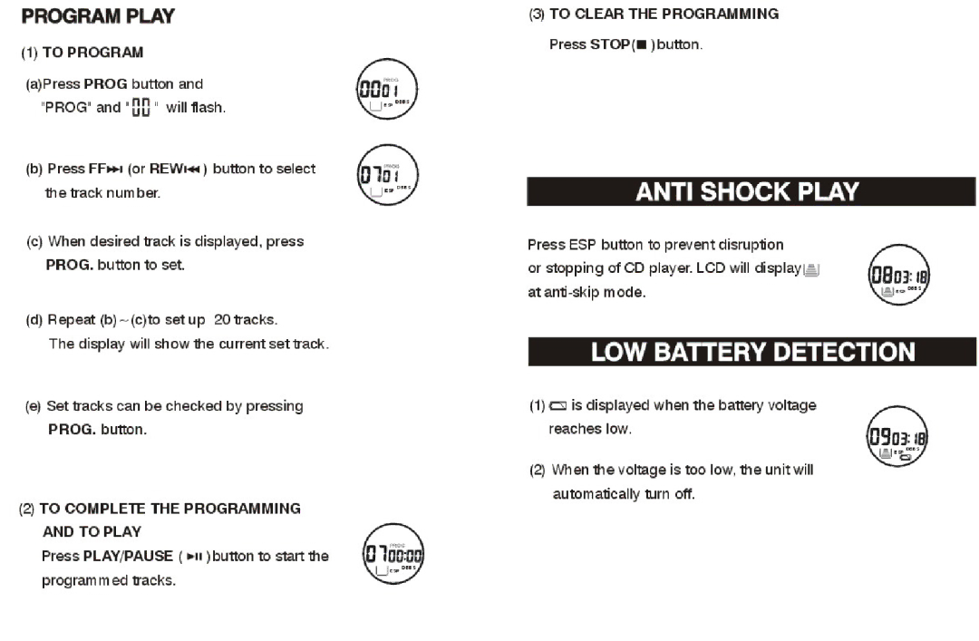 COBY electronic CXCD595 manual 