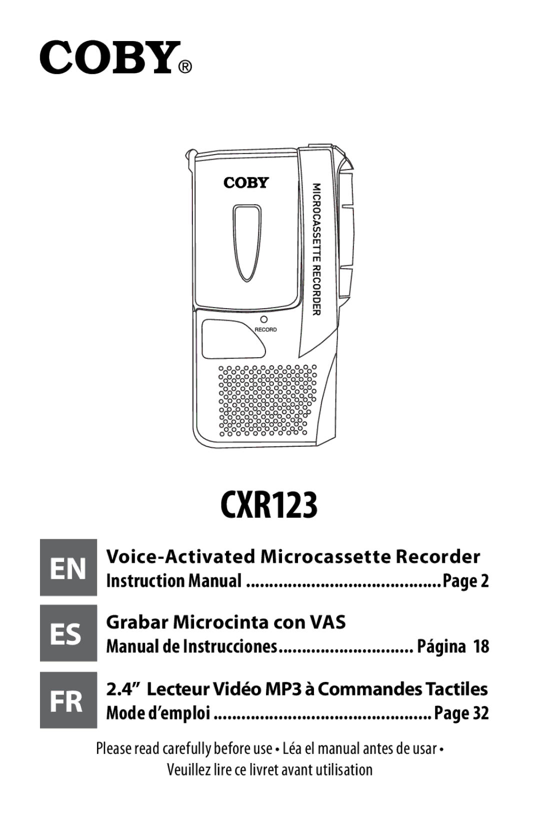 COBY electronic CXR123 instruction manual Página 