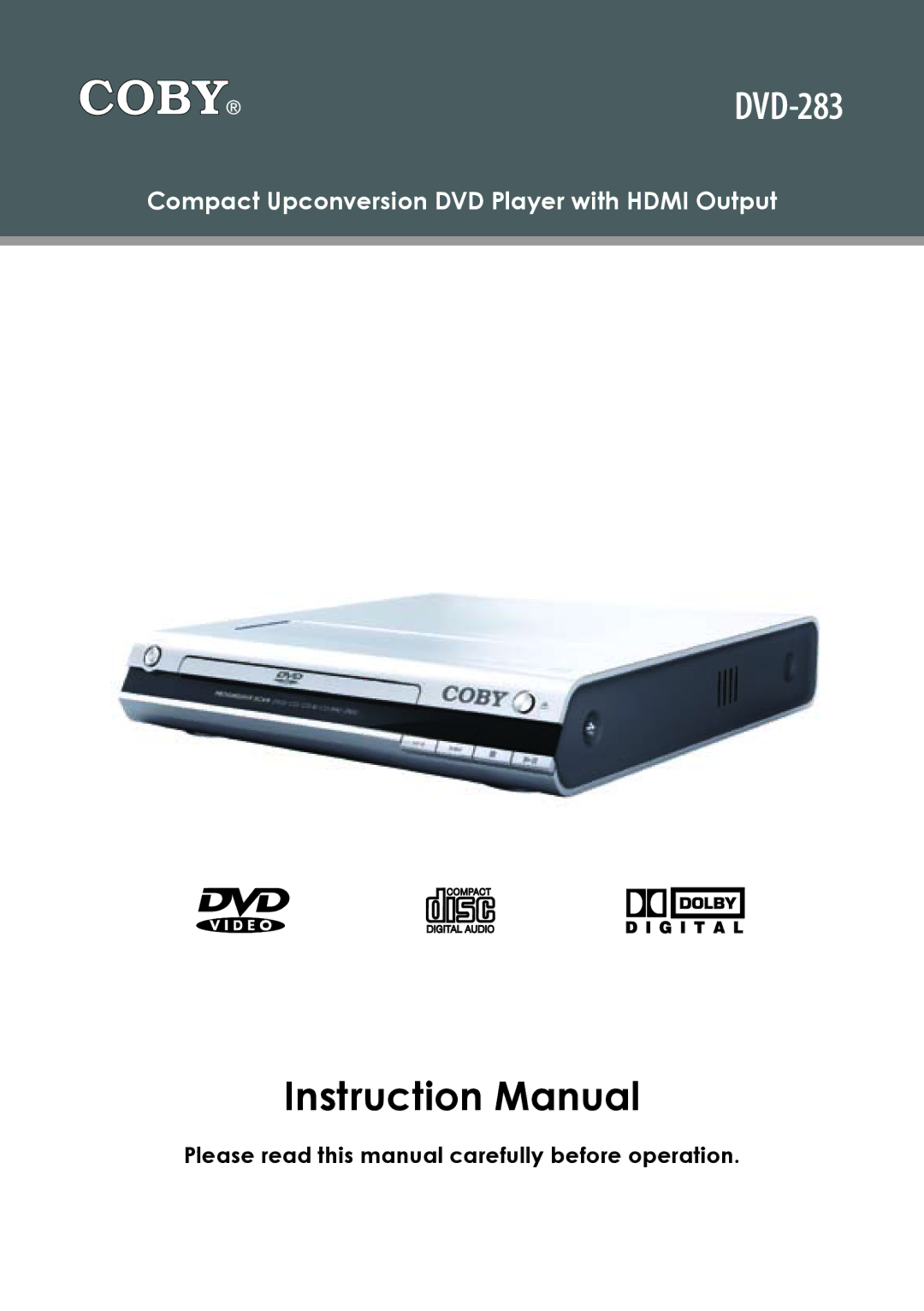 COBY electronic DVD-283 instruction manual 