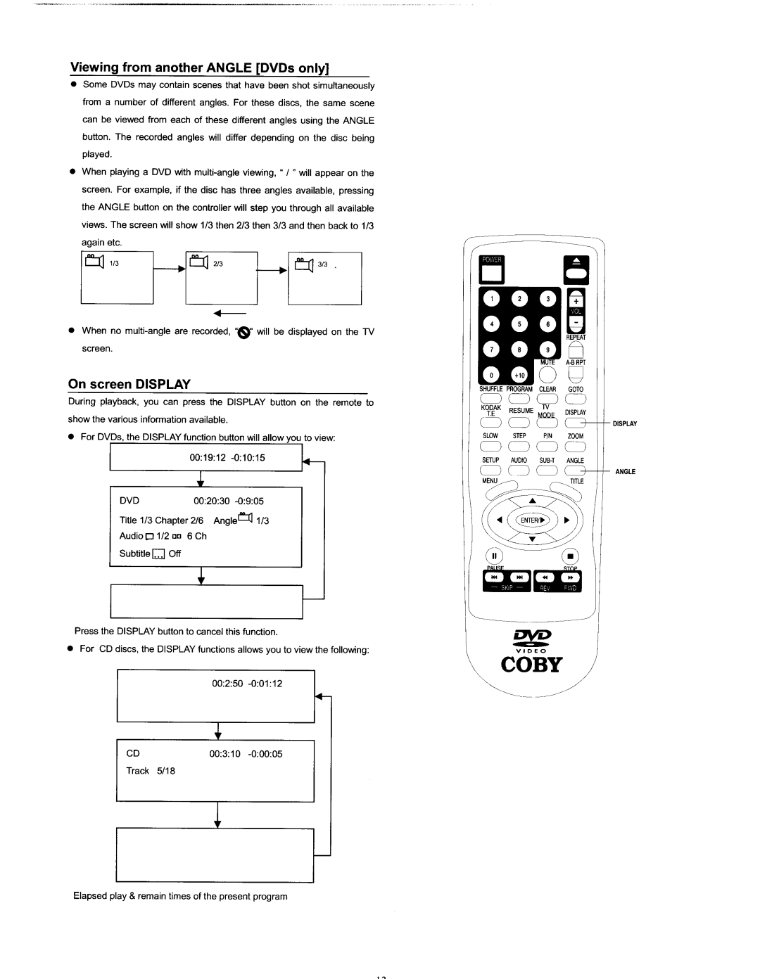 COBY electronic DVD-404 manual 