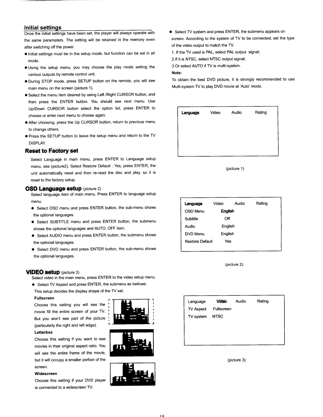 COBY electronic DVD-404 manual 