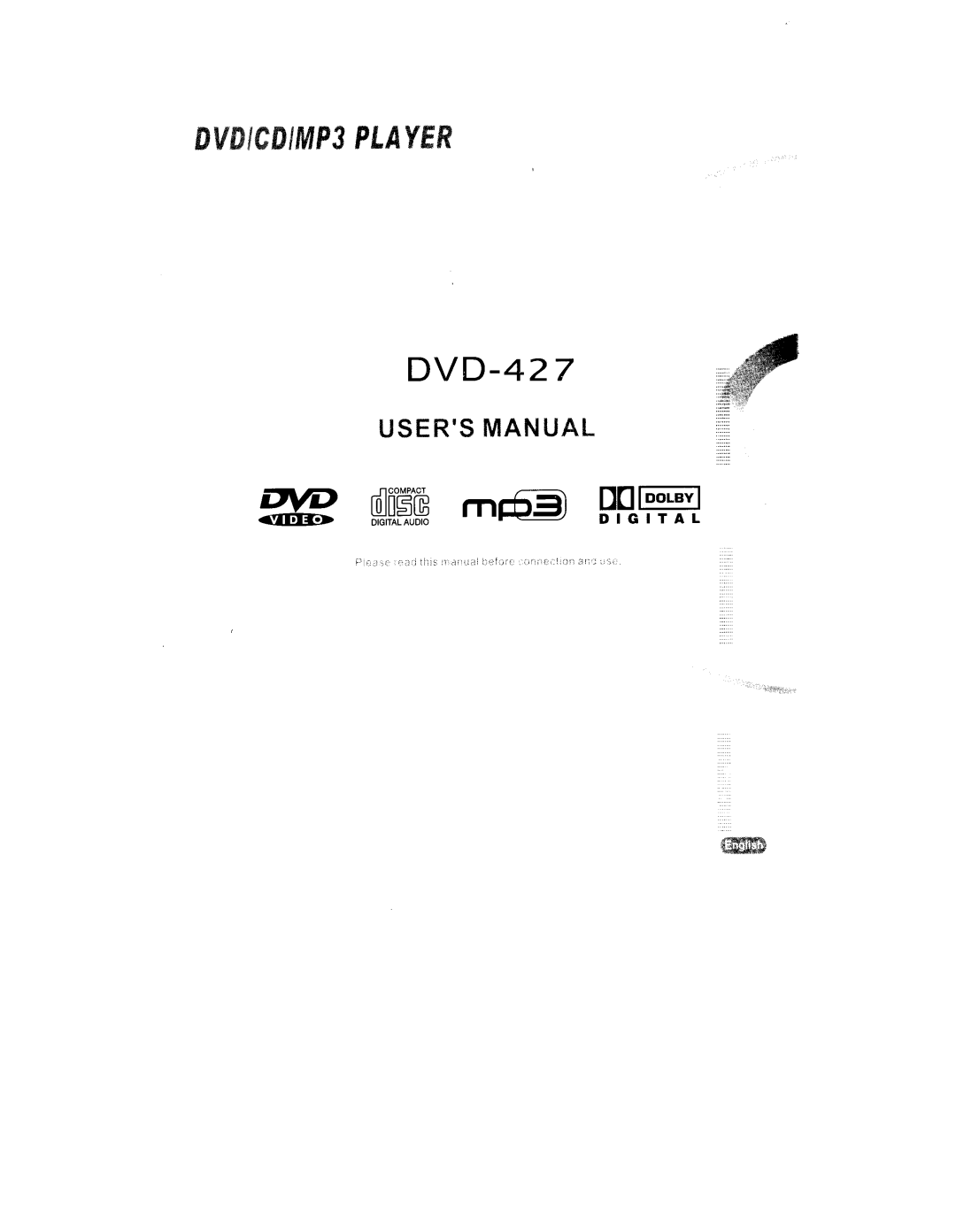 COBY electronic DVD-427 manual 