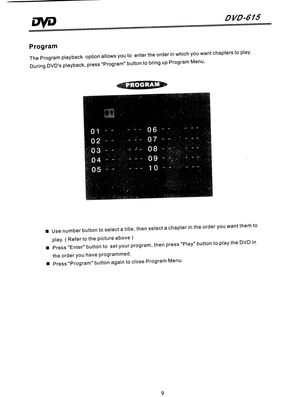 COBY electronic DVD-615 manual 