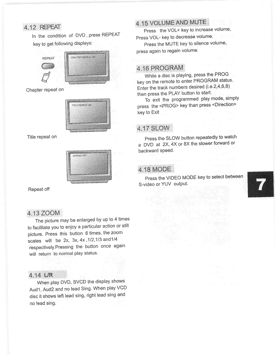 COBY electronic DVD-626 manual 