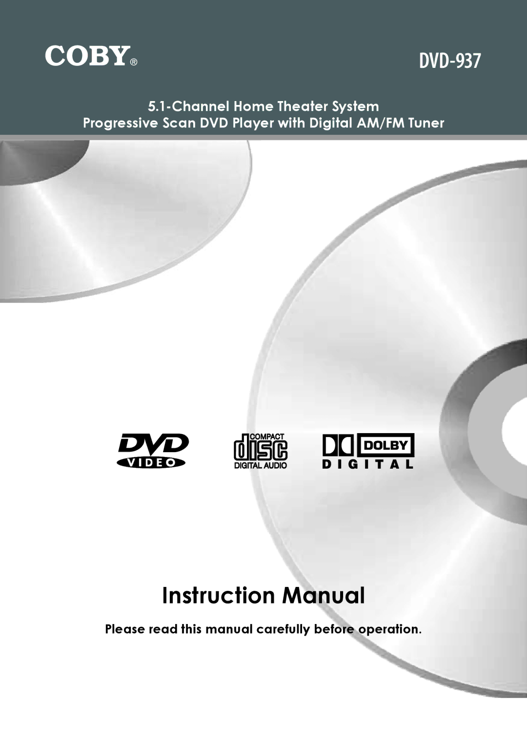 COBY electronic DVD-937 instruction manual 