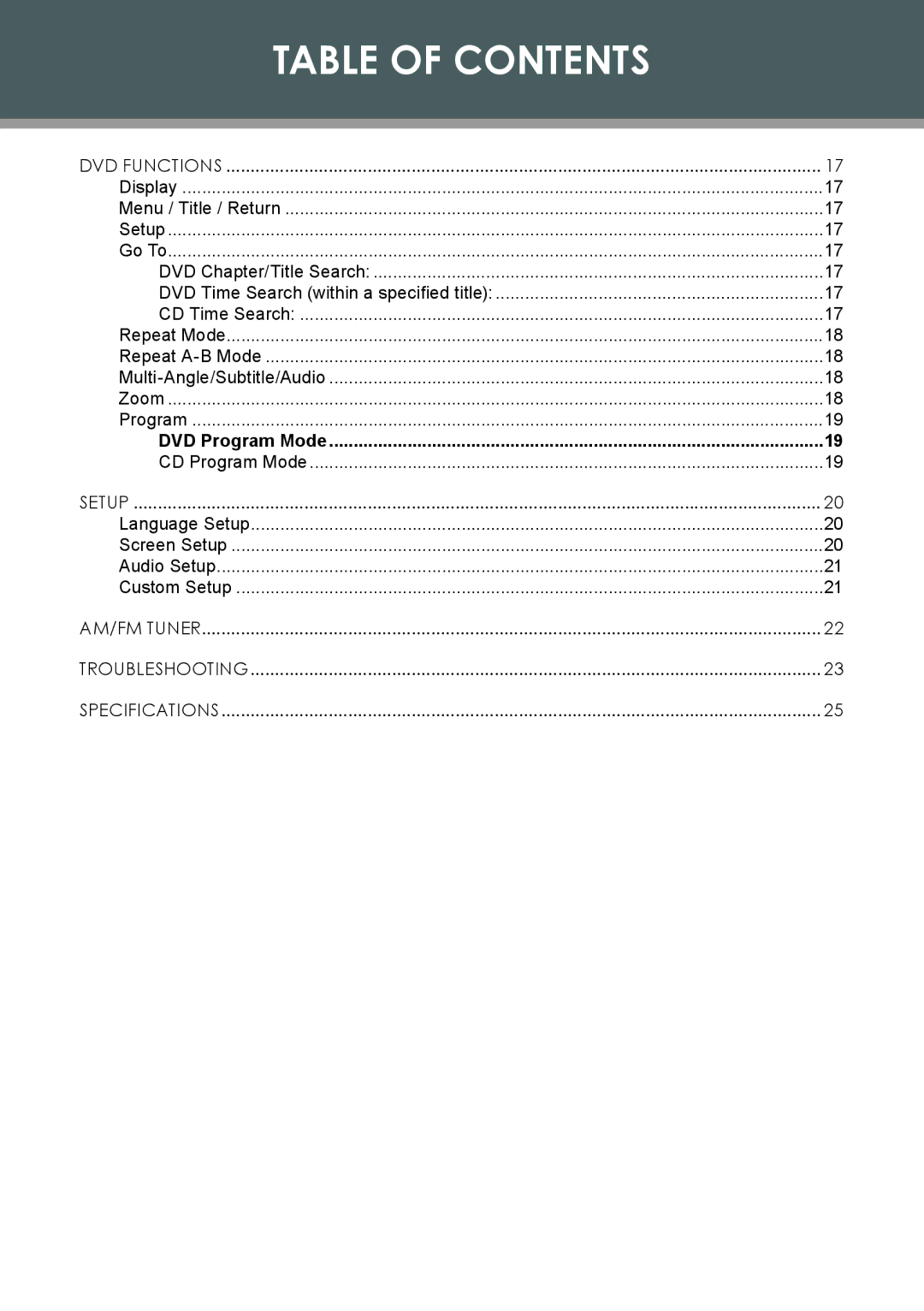 COBY electronic DVD-937 instruction manual DVD Program Mode 