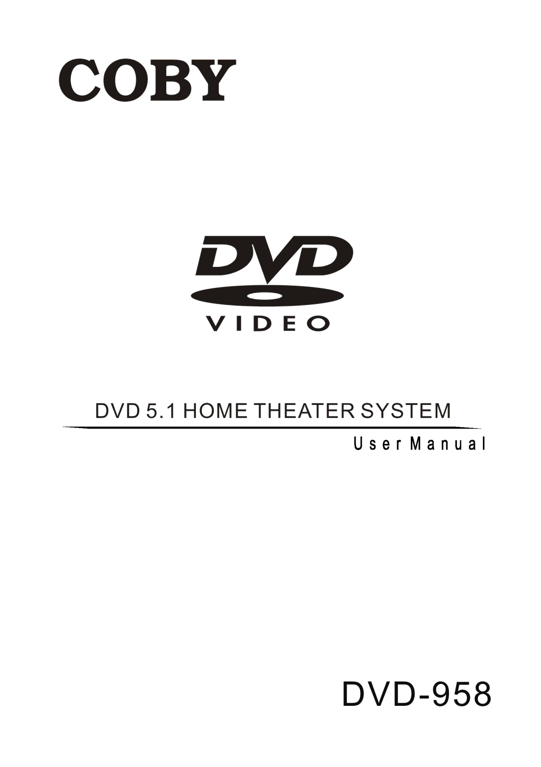 COBY electronic DVD-958 manual 