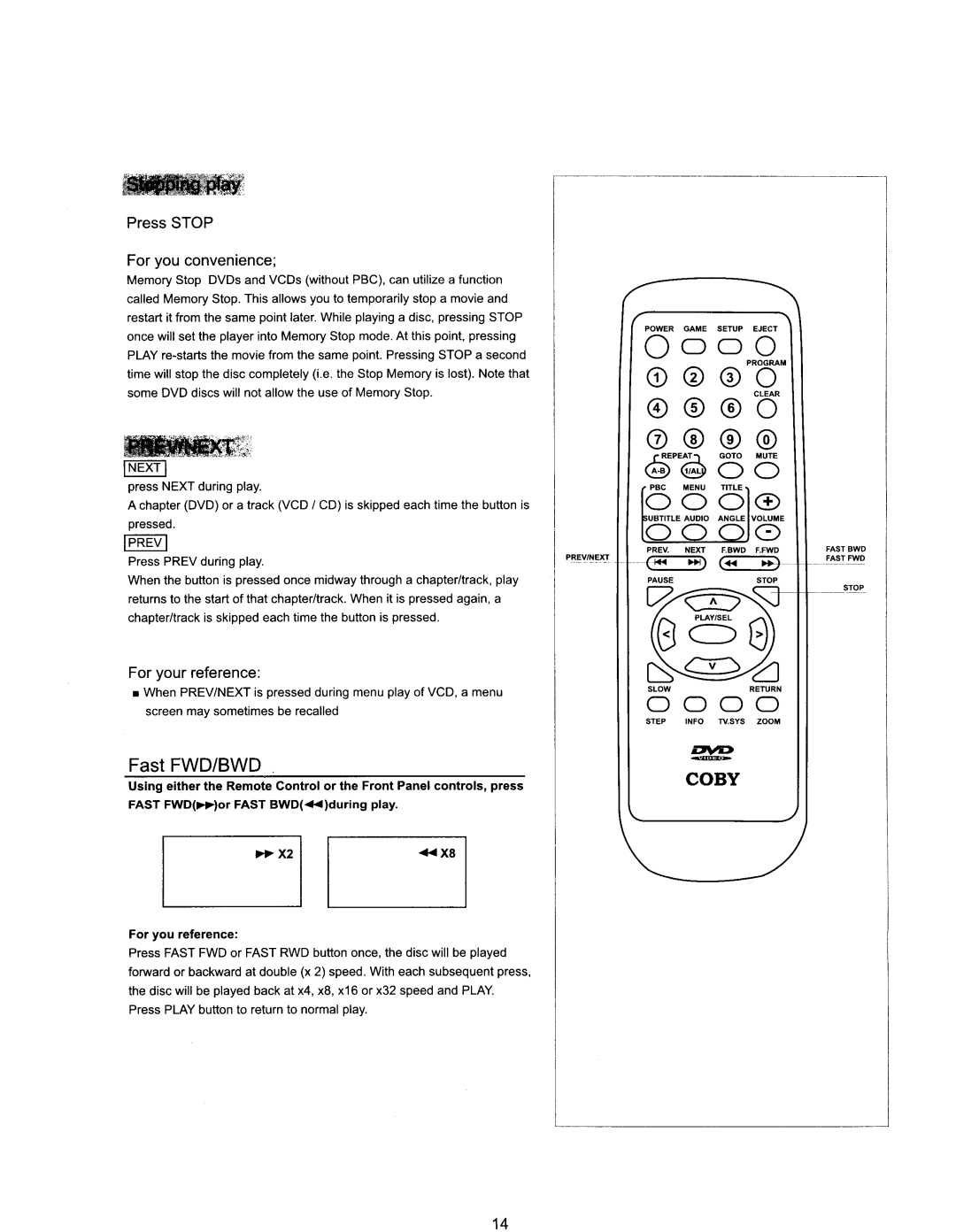 COBY electronic DVD505 manual 
